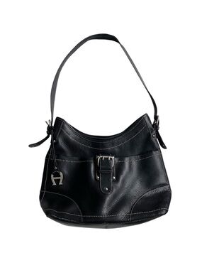 Etienne Aigner Black Leather Hobo style handbag